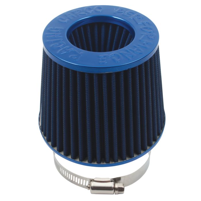 Blue 76 millimetre Inlet Standard Open Top Cone Air Filter
