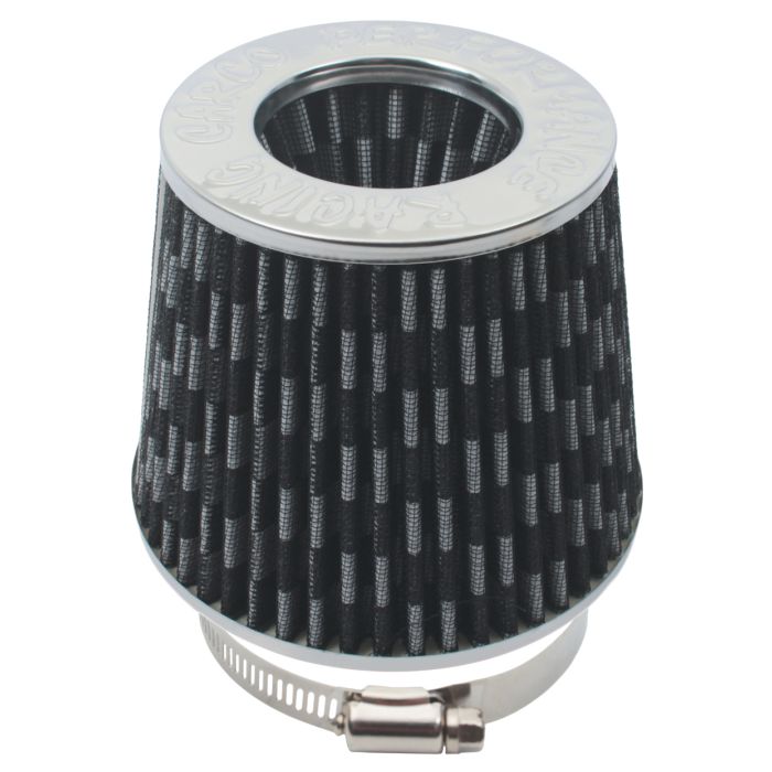 Chrome 76 millimetre Inlet Standard Open Top Cone Air Filter