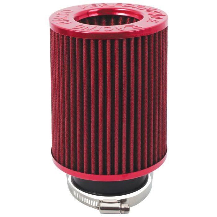 Red 76 millimetre Inlet Open Top Long Air Filter