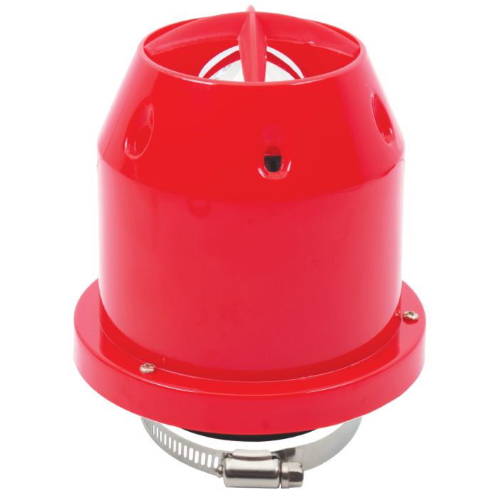 Red 76 millimetre Inlet Air Filter with Plastic Cover