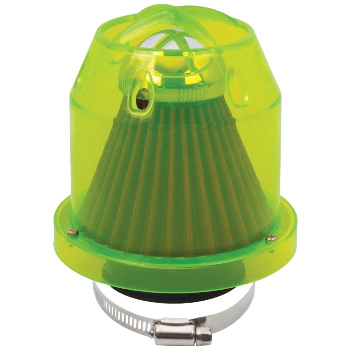Green 76 millimetre Inlet Air Filter with Transparent Plastic Cover