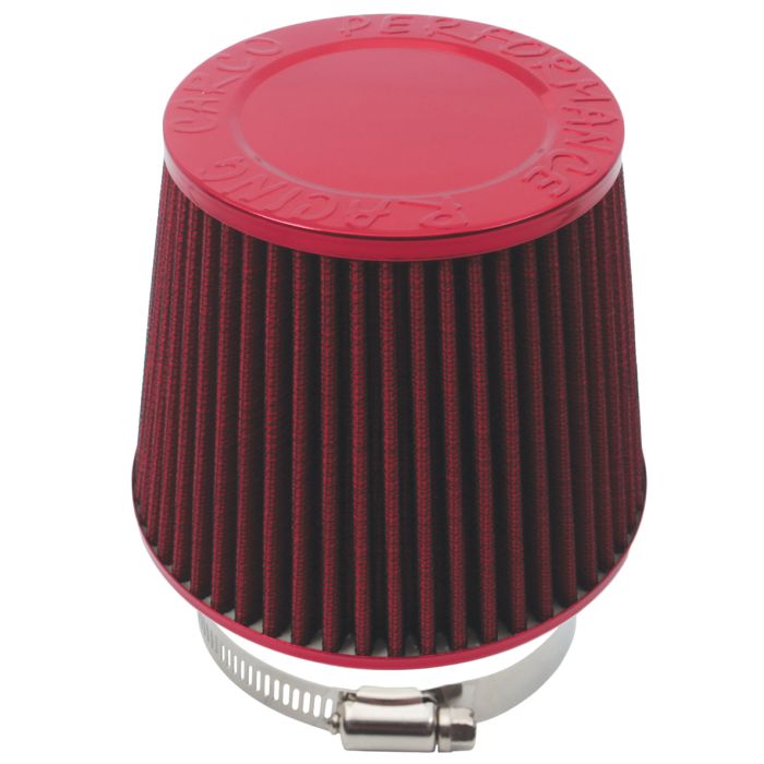 Red 76 millimetre Inlet Closed Top Cone Air Filter
