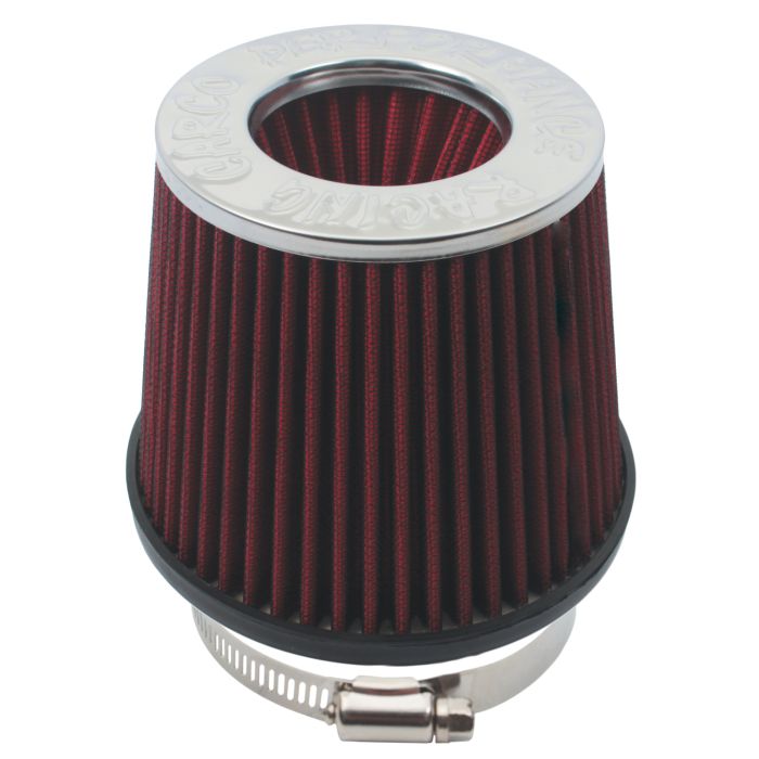 Air Filter with Rubber Base - 76mm (Red)