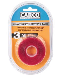 Carco Heavy Duty Transparent Double Sided Mounting Tape - 19mmm x 3 Meter Roll