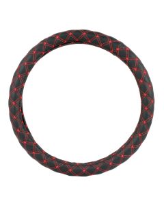 Black and Red 350 millimetre Steering Wheel Cover