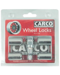 Carco locking wheel nut set - 19/21mm x 12mm x 1.25mm