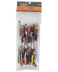 Hoteche 6 Piece Go-Through Screwdriver Set with End Cap - Hammer Head