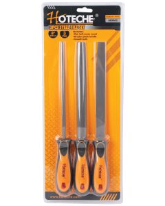 Hoteche 3 Piece 200 millimetre Steel File Set