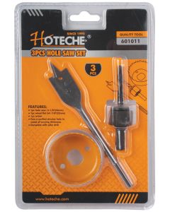 Hoteche 3 Piece Hole Saw Drill Bit Set