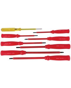 Screwdriver Set, 8 Piece, Electricians Grip, F m I, Insulated Electrical Safe