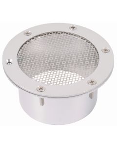 Silver Air Inlet with Mesh Grid Cover