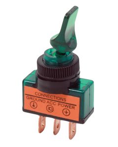 Green Duckbill Toggle Switch with Light