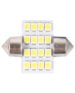 10 x 31 millimetre 4014 LED Festoon SV8.5 Globe - 12 to 24 Volts