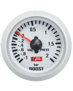Silver Auto Gauge 52 millimetre Boost Gauge