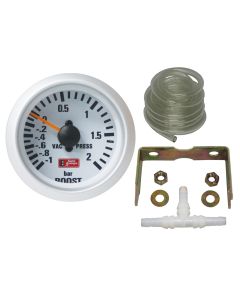 Auto Gauge Silver / White 52 millimetre Boost Gauge (BAR)