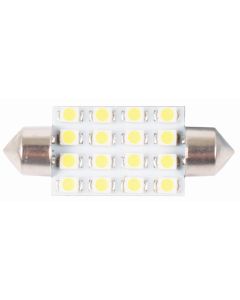 10 x 41 millimetre 4014 LED Festoon SV8.5 Globe - 12 to 24 Volts