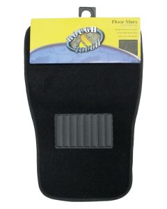 Black Car Mat Set with Heel Guard