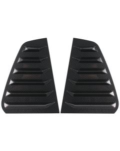 Carbon Black Rear Quarter Glass Louver Set - Compatible with VW Golf 7
