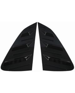 Gloss Black Rear Quarter Glass Louver Set - Compatible with VW Polo from 2019 and Newer