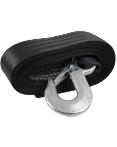 Belt Type Winch Strap with Small Self Latching Eye Hook - 4.5 Meters Long