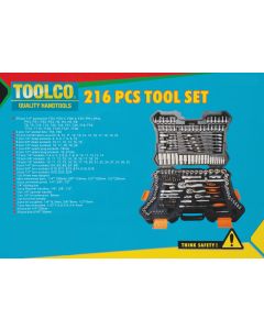 Toolco 216 Piece Wrench and Socket Set