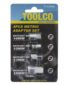 Toolco 4 Piece Metric Ratchet Adapter Set