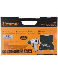 17 Piece 1/2 Inch Air Impact Wrench Kit