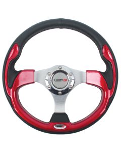 Red T-Horn Racing Sports PVC Steering Wheel