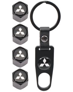 Mitsubishi Valve Cap and Key Ring Set