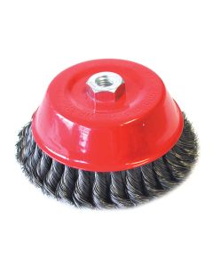 Knotted 150 millimetre Wire Cup Brush with M14X2 Nut