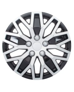 16 Inch Set of Four Silver and Ice Black Wheel Cover