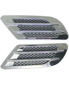 Set of Two Chrome Air Flow Grid Cover