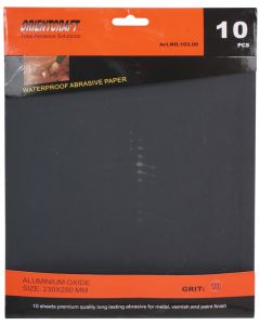 1000 Grit Pack of 10 Wet and Dry Waterproof Sand Paper