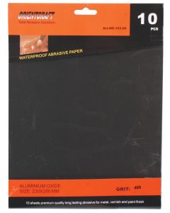 400 Grit Pack of 10 Wet and Dry Waterproof Sand Paper