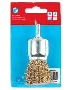 28 millimetre Wire End Brush with Drill Shaft
