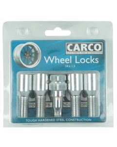 Carco 28 millimetre x 14 millimetre x 1.5 millimetre Locking Wheel Bolt Set