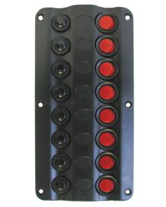 8 LED Marine Grade Switch Panel with Circuit Breakers