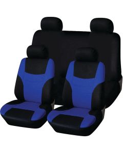 Carco Blue and Black 9 Piece Seat Cover Set