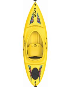 Seaflo Yellow 125 kilogram Capacity Sit In Kayak with Oars
