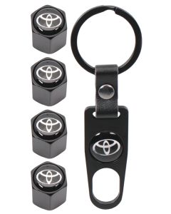 Toyota Valve Cap and Key Ring Set