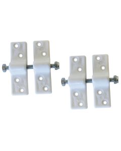 White 2 Piece Plastic Canopy Clip Set