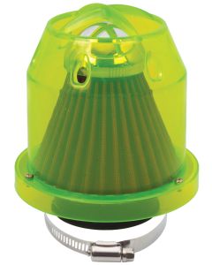 Green 76 millimetre Inlet Air Filter with Transparent Plastic Cover