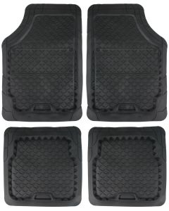 Black Heavy Duty PVC 4 Piece Mat Set for 4x4 Vehicles