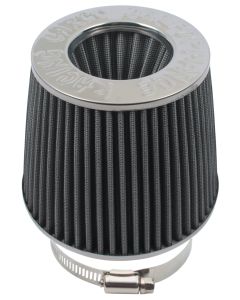 Silver 76 millimetre Inlet Standard Open Top Cone Air Filter
