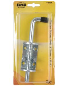170 millimetre x M12 Ryan Zinc Plated Trailer Spring Bolt