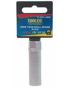 Toolco 14 millimetre, 12 Point Deep Thin Wall Spark Plug Socket for BMW