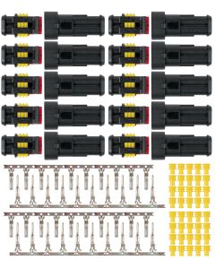 Weatherproof Electrical Terminal Connector Set for 1.5mm Cable - 2 Way (Pack of 10)