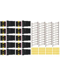 Weatherproof Electrical Terminal Connector Set for 1.5mm Cable - 4 Way (Pack of 10)