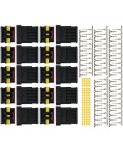Weatherproof Electrical Terminal Connector Set for 1.5mm Cable - 5 Way (Pack of 10)