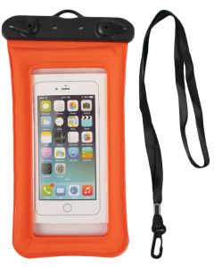 Waterproof Cellphone Pouch with Lanyard (200 x 110mm) - Orange